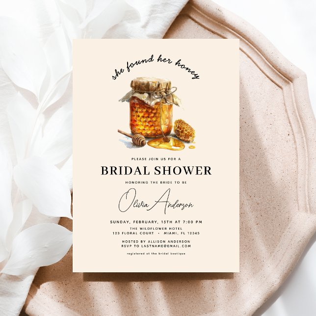 Invitación Encontró Su Ducha De Novias De Moda Honey Boho (Subido por el creador)