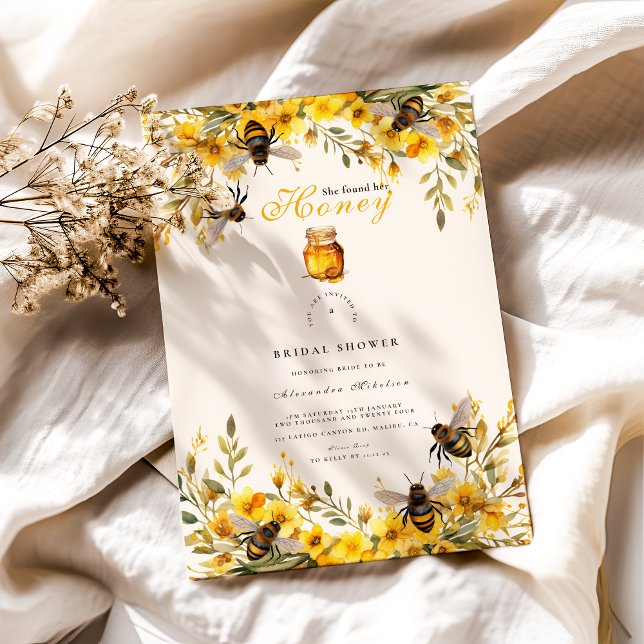 Invitación Encontró Su Ducha De Novias Rústica De Miel (Subido por el creador)