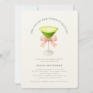 Invitación Encontró Su Ducha Matcha Bridal Perfecta