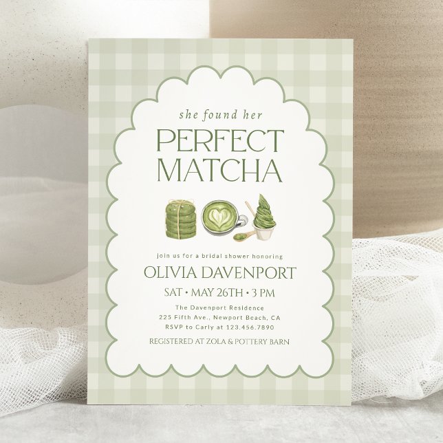 Invitación Encontró Su Ducha Matcha Bridal Perfecta (Subido por el creador)