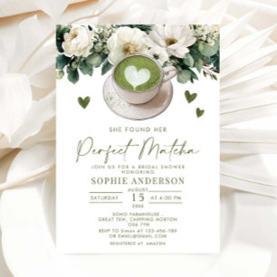 Invitación Encontró Su Ducha Matcha Bridal Perfecta