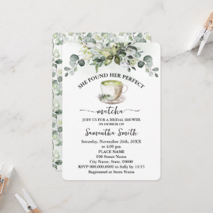 Invitación Encontró Su Ducha Matcha Británica Eucalyptus