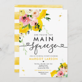 Invitación Encontró Su Principal Ducha De Brigada Con Limón.