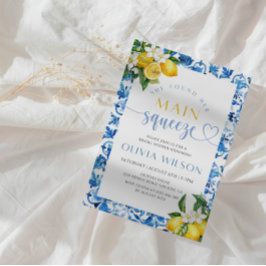 Invitación Encontró Su Principal Ducha De Brigada Con Limón.