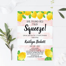 Invitación Encontró Su Principal Ducha De Brigada Con Limón.