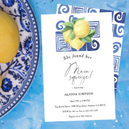 Invitación Encontró Su Principal Ducha De Brigada Con Limón.