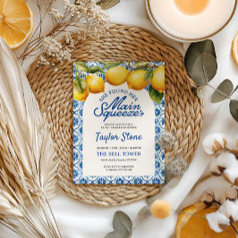 Invitación Encontró Su Principal Ducha De Brigada Con Limón.