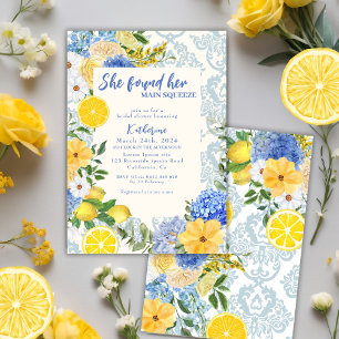 Invitación Encontró su principal ducha de novia de limón