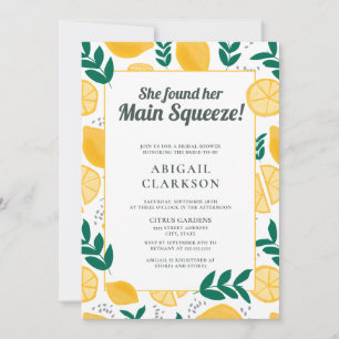 Invitación Encontró Su Principal Squeeze Lemons Bridal Shower