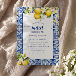 Invitación Encontró Su Principal Squeeze Lemons Bridal Shower