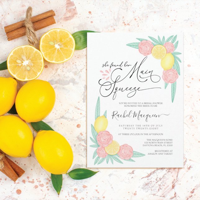 Invitación Encontró Su Principal Squeeze Lemons Bridal Shower (Subido por el creador)