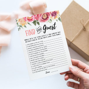 Invitación Encuentra el juego de Cartas Editable de Bridal Sh