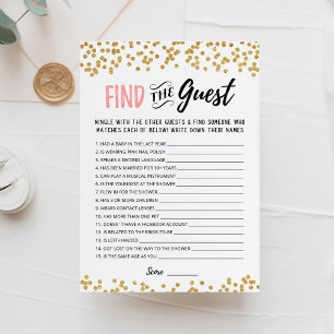 Invitación Encuentra el juego de Cartas Editable de Bridal Sh
