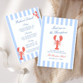 Invitación Encuéntrenme en la soltera Hamptons Lobster
