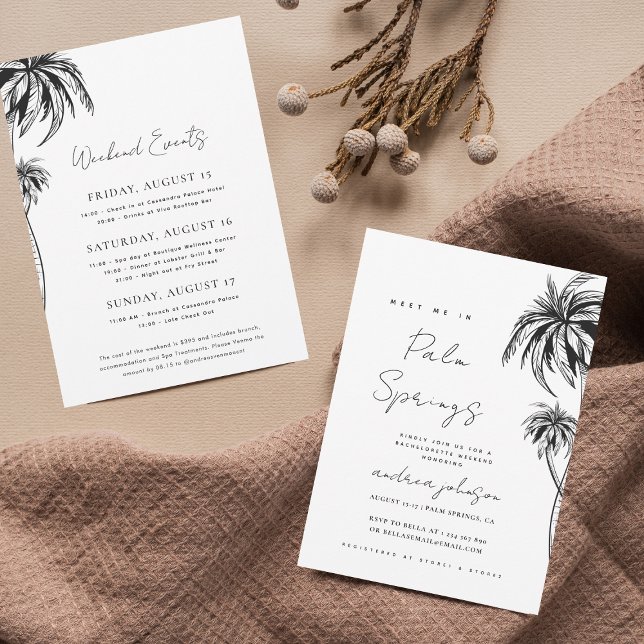 Invitación Encuéntrenme en Palm Springs Hen Bachelorette Week (Subido por el creador)