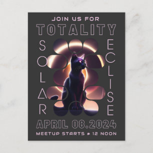 Invitación Encuentro de Eclipse Solar 2024   Postal de invita