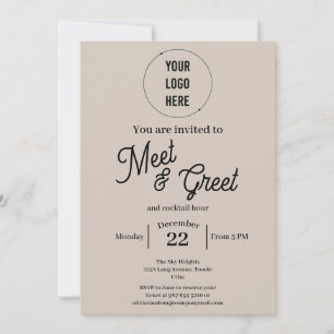 Invitación Encuentro moderno y saludos a los negocios minimal