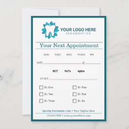 Invitación Endodontismo Editable Siguiente Cita
