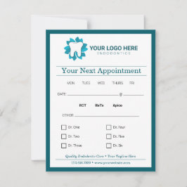 Invitación Endodontismo Editable Siguiente Cita