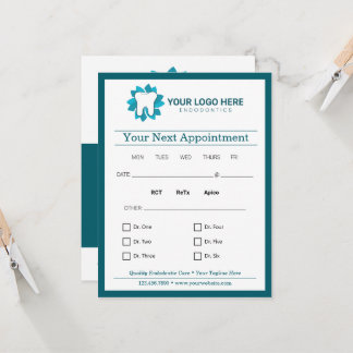 Invitación Endodontismo Editable Siguiente Cita