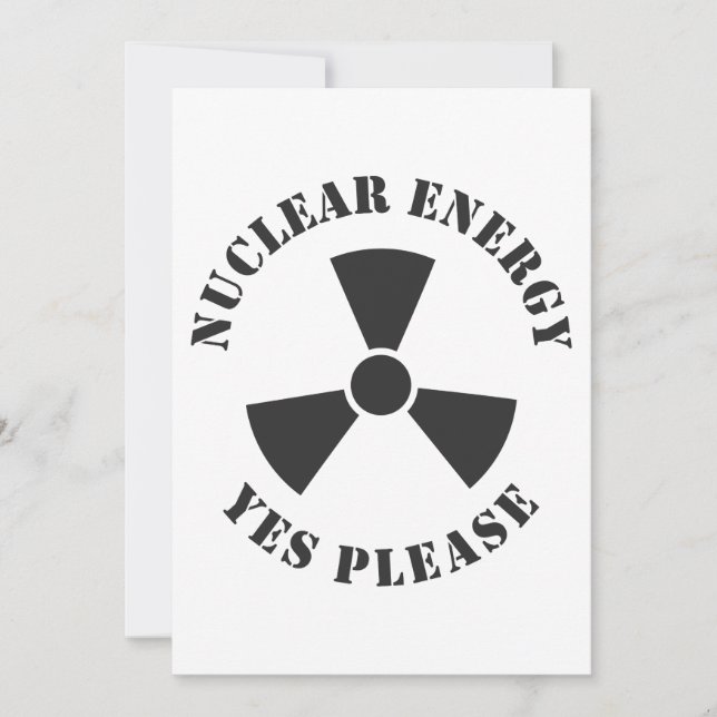 Invitación Energía nuclear, por favor, energía nuclear (Anverso)