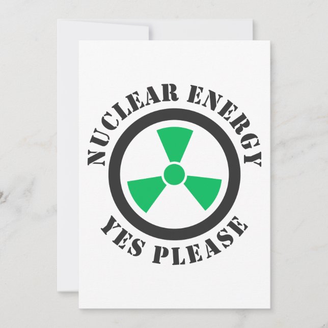 Invitación Energía nuclear, por favor, energía nuclear (Anverso)