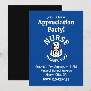 Invitación Enfermera Agradecimiento de enfermera