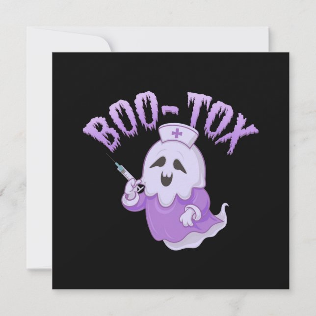 Invitación Enfermera con inyección de Botox (Anverso)