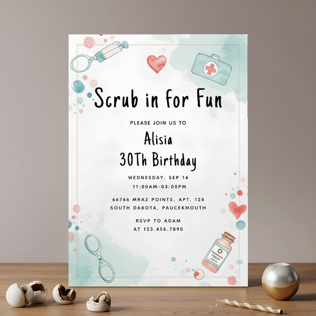 Invitación Enfermera con registro de corazón médico Rn 30 cum (Subido por el creador)
