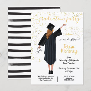 Invitación Enfermera de Graduación Médica de Retrato Personal