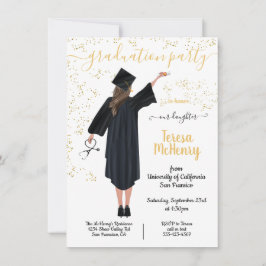 Invitación Enfermera de Graduación Médica de Retrato Personal