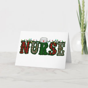 Invitación enfermera de navidad estampado de leopardo navidad