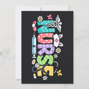 Invitación Enfermera de Pascua adorable Humor médico
