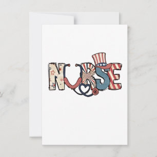 Invitación Enfermera estadounidense 4 de julio: Enfermeras de