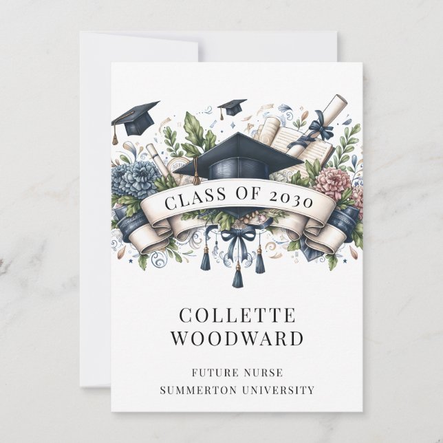 Invitación Enfermera graduada (Anverso)