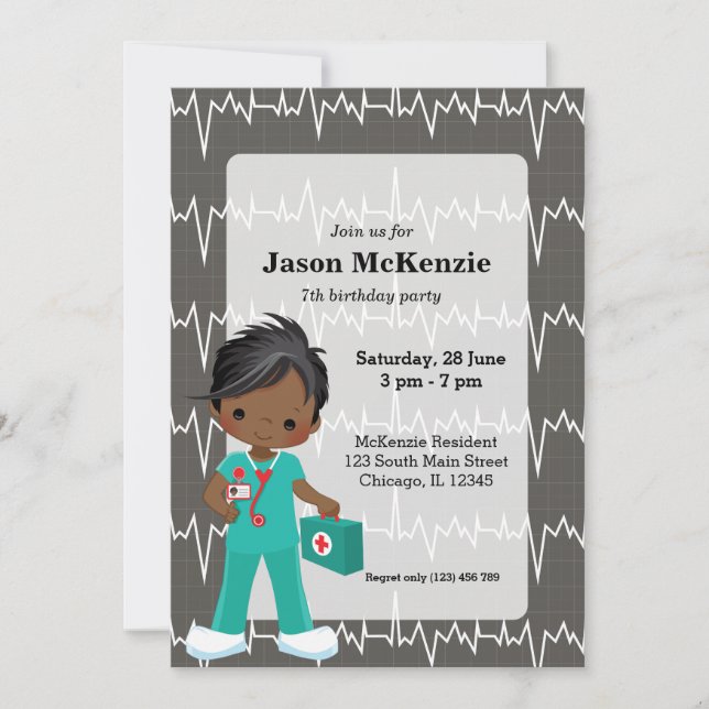 Invitación Enfermera infantil (Anverso)