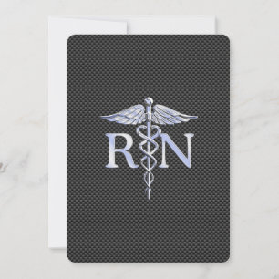 Invitación Enfermera inscrita RN Caduceus Snakes