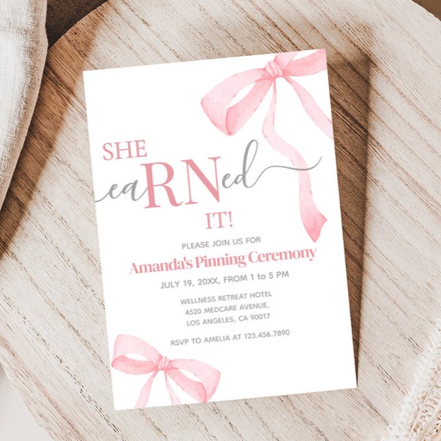 Invitación Enfermera médica RN Pinning Graduation Party (Nursing Medical RN Pinning Graduation Party)