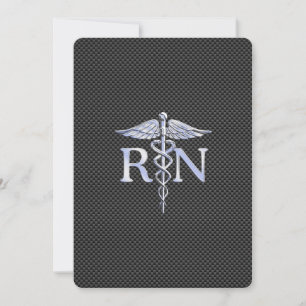 Invitación Enfermera Registrada RN Caduceo Serpientes