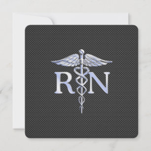 Invitación Enfermera Registrada RN Caduceo Serpientes