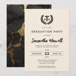 Invitación Enfermera RN BSN Partido de Graduación Escolar de 