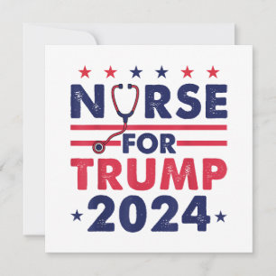 Invitación Enfermeras Retro para Trump 2024 América Bandera d