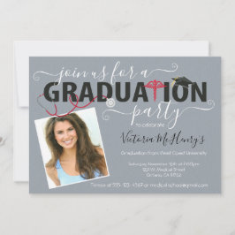 Invitación Enfermero o Médica de la fiesta de graduación de f