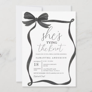 Invitación Enfoque negro de armazón Bridal Shower Invite