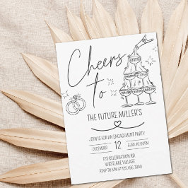 Invitación Engagement, Cheers, Modern, wedding
