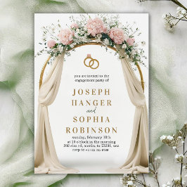 Invitación Engagement party invitation with floral arch