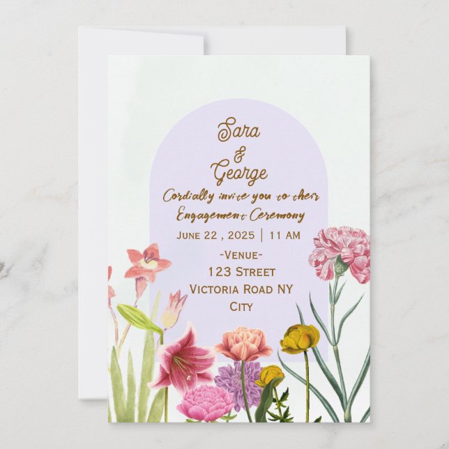Invitación Engagement Party Invitations  (Anverso)