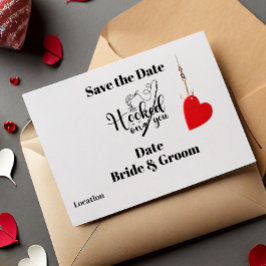 Invitación Enganchado a ti para salvar la fecha de la boda de