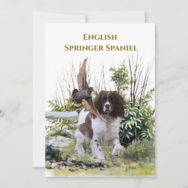 Invitación English Springer Spaniel (Anverso)