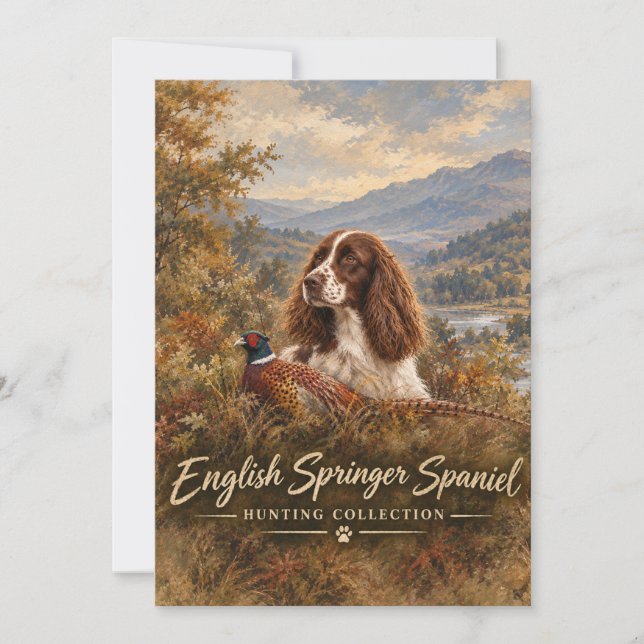 Invitación English Springer Spaniel  (Anverso)
